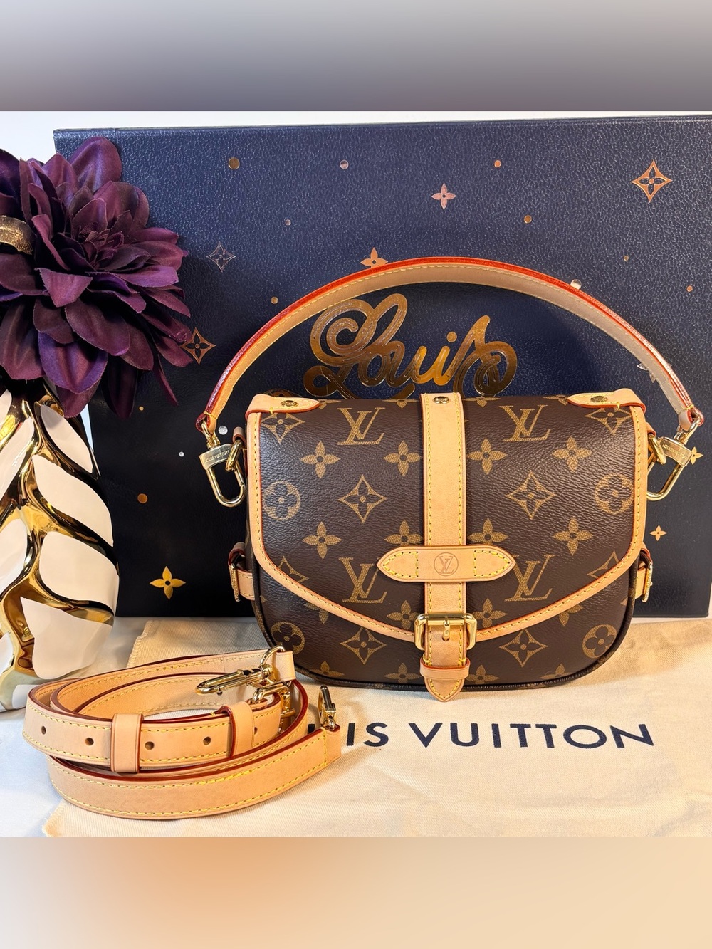 Authentic Louis Vuitton Saumur Bb New Model